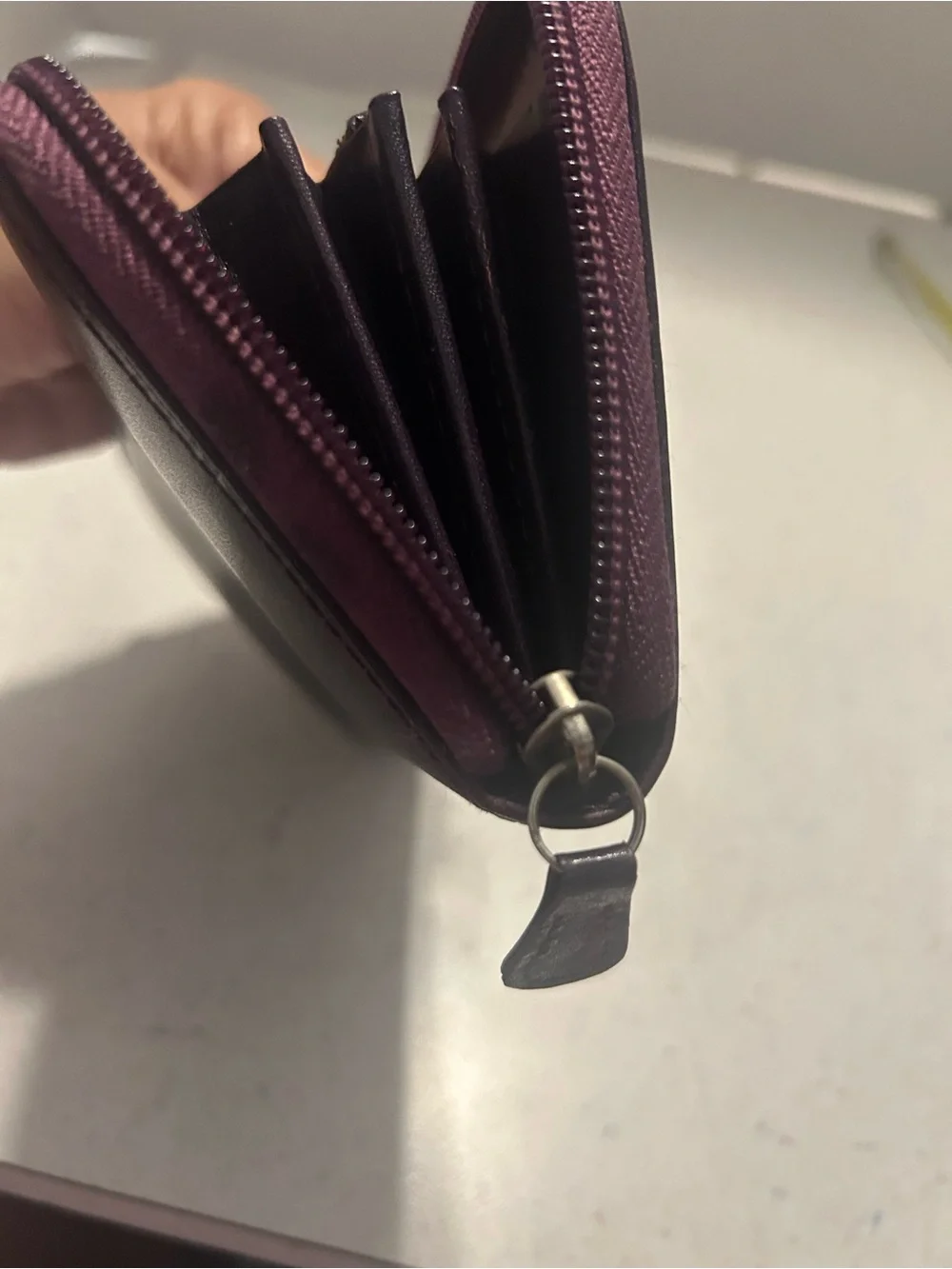 Purple Leather Wallet. Possibly a Takeo Kikuchi